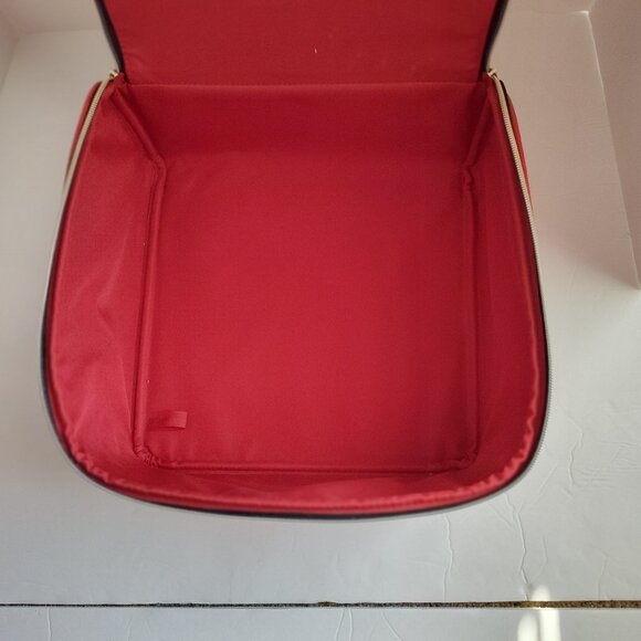 Estee Lauder Red Faux Leather Train Case - Picture 4 of 4